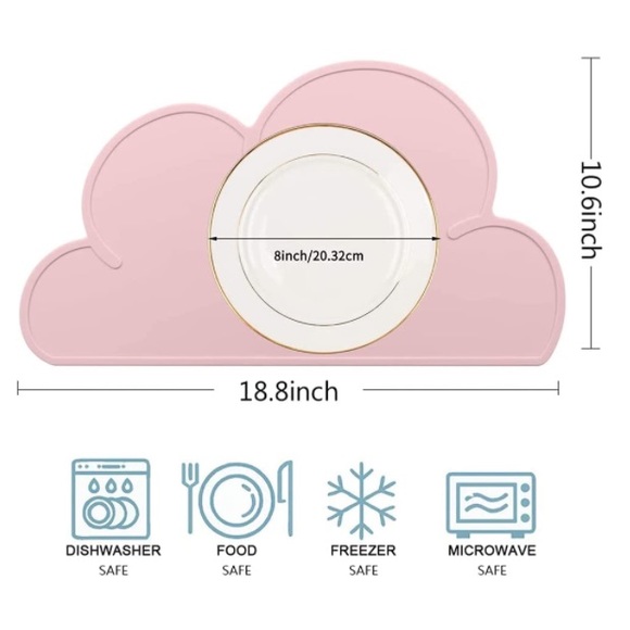 COFHOM Silicone Tablemats, Kids Placemats Baby Placemats Set That Stick (3 Pack) - Picture 6 of 6